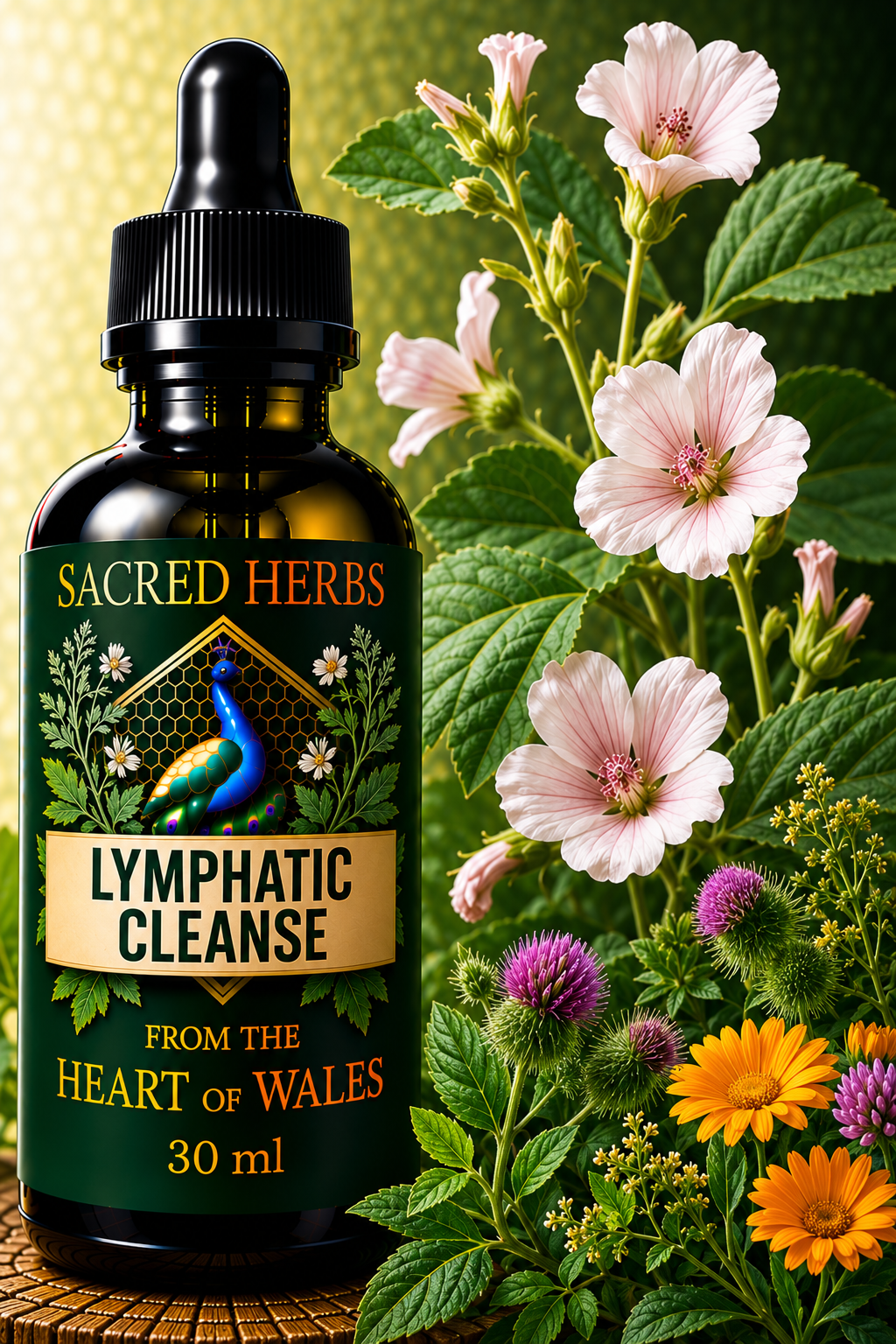 Lymphatic Drainage herbal blend tincture, handcrafted in Wales, UK