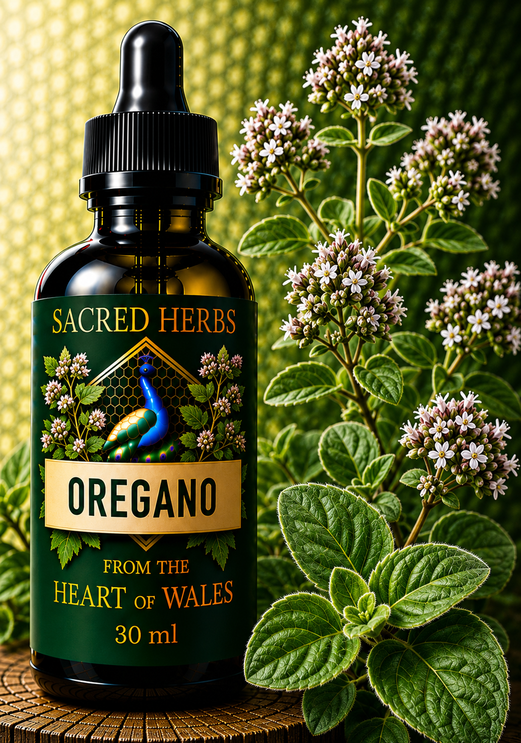 Oregano Tincture handcrafted herbal tincture, wild-harvested and made in Wales, UK