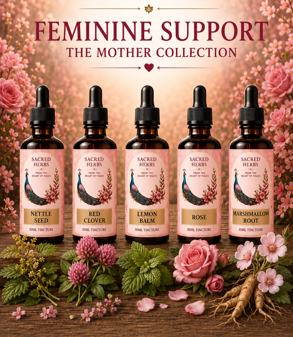 Feminine Support, The Mother Collection curated herbal tincture bundle, handcrafted in Wales, UK